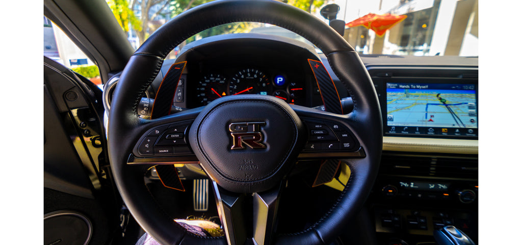 Nissan R35 GTR Carbon Fiber Composite Extended Paddle Shifters