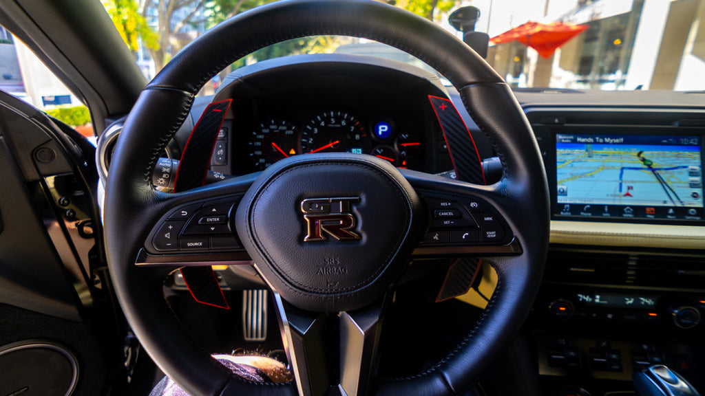 Nissan R35 GTR Carbon Fiber Composite Extended Paddle Shifters