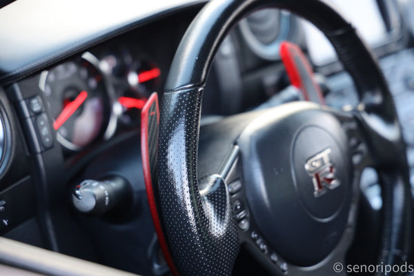 Nissan R35 GTR Kevlar Composite Extended Paddle Shifters - Shift Koncepts