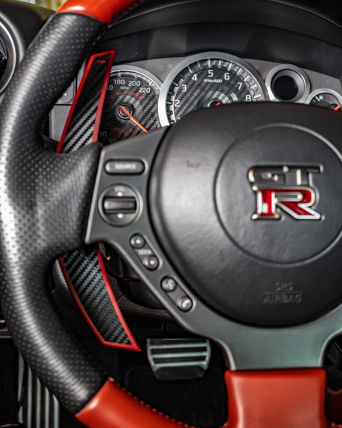 Nissan R35 GTR Kevlar Composite Extended Paddle Shifters - Shift Koncepts