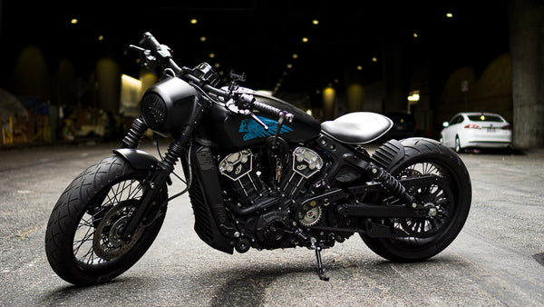 Indian Scout Bobber Headlight Cover - Honeycomb & Grill combo - Shift Koncepts