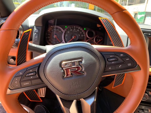 Nissan R35 GTR Fiberglass Composite Extended Paddle Shifters - Shift Koncepts