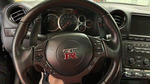 Nissan R35 GTR Onyx Composite Extended Paddle Shifters - Shift Koncepts