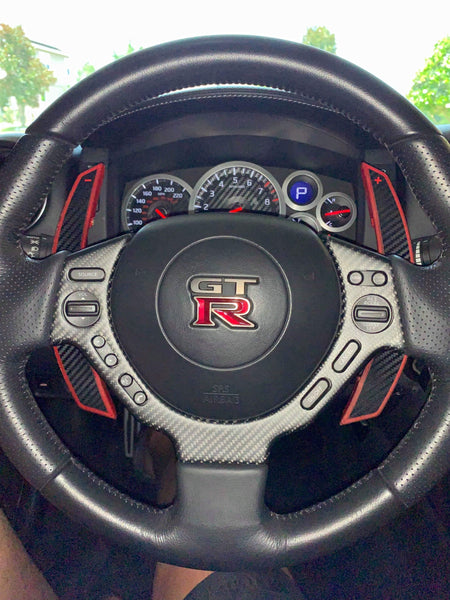 Nissan R35 GTR Onyx Composite Extended Paddle Shifters - Shift Koncepts