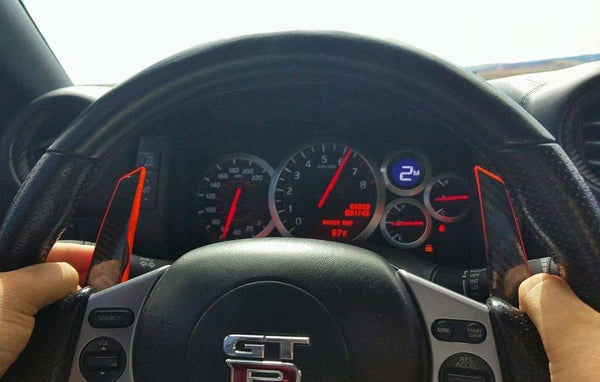 Nissan R35 GTR Fiberglass Composite Extended Paddle Shifters - Shift Koncepts