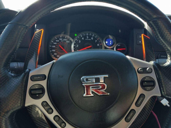 Nissan R35 GTR Kevlar Composite Extended Paddle Shifters - Shift Koncepts